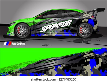 Car decal, truck and cargo van wrap design vector. Modern abstract background for car branding and vehicle livery