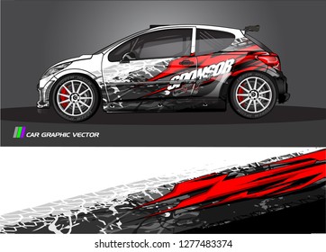 Car decal, truck and cargo van wrap design vector. Modern abstract background for car branding and vehicle livery