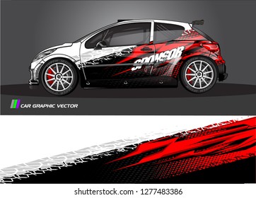 Car decal, truck and cargo van wrap design vector. Modern abstract background for car branding and vehicle livery