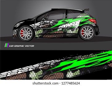 Car decal, truck and cargo van wrap design vector. Modern abstract background for car branding and vehicle livery