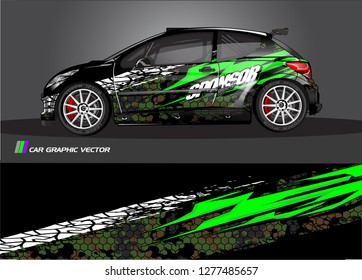 Car decal, truck and cargo van wrap design vector. Modern abstract background for car branding and vehicle livery