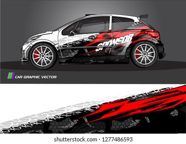 Car decal, truck and cargo van wrap design vector. Modern abstract background for car branding and vehicle livery 