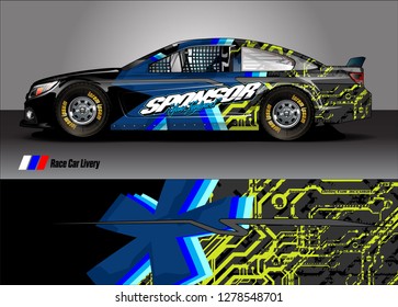 Car decal, truck and cargo van wrap design vector. Modern abstract background for car branding and vehicle livery 
