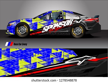 Car decal, truck and cargo van wrap design vector. Modern abstract background for car branding and vehicle livery 