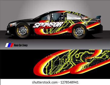 Car decal, truck and cargo van wrap design vector. Modern abstract background for car branding and vehicle livery 