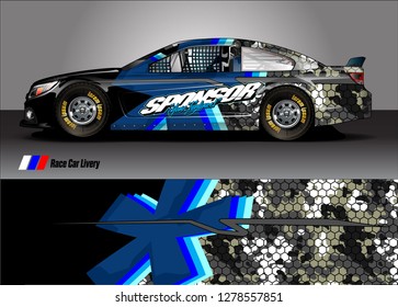 Car decal, truck and cargo van wrap design vector. Modern abstract background for car branding and vehicle livery