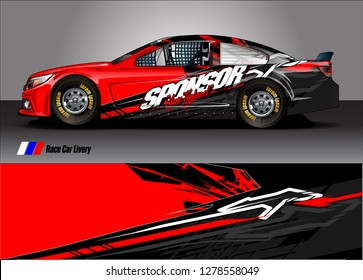 Car decal, truck and cargo van wrap design vector. Modern abstract background for car branding and vehicle livery