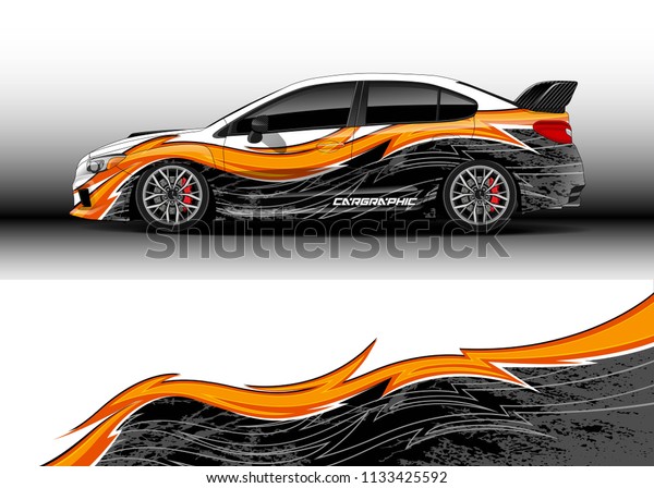 Car decal, truck and cargo van wrap vector.\
Graphic abstract stripe designs for drift livery car, advertisement\
and branding