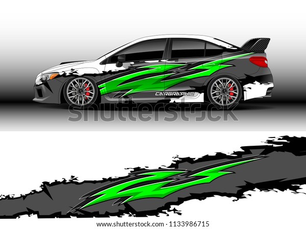 Car decal, truck and cargo van graphic vector, wrap
vinyl sticker. Graphic abstract stripe designs for race and  drift
livery car