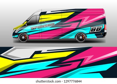 Car decal van designs . Wrap designs vector .