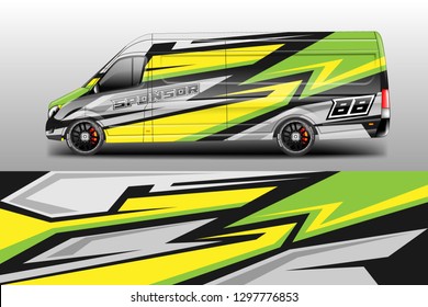 Car decal van designs . Wrap designs vector .