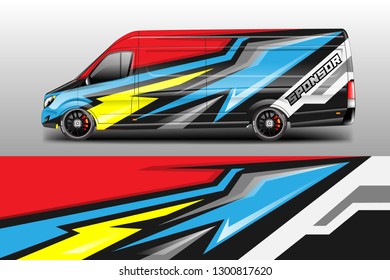 Car decal van designs . Wrap designs vector . Cargo van decal, truck and car wrap vector .