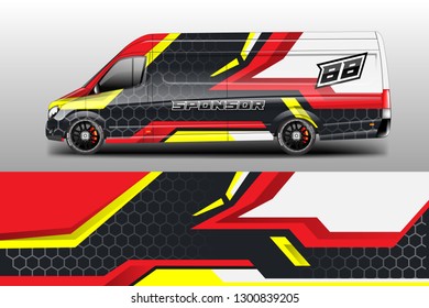 Car decal van designs . Wrap designs vector . Cargo van decal, truck and car wrap vector .