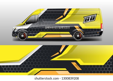 Car decal van designs . Wrap designs vector . Cargo van decal, truck and car wrap vector .