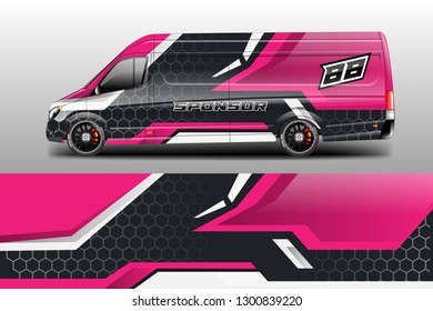Car decal van designs . Wrap designs vector . Cargo van decal, truck and car wrap vector .