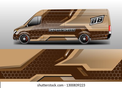 Car decal van designs . Wrap designs vector . Cargo van decal, truck and car wrap vector .