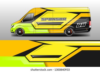 Car decal van designs . Wrap designs vector . 