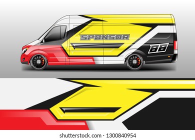 Car decal van designs . Wrap designs vector . 