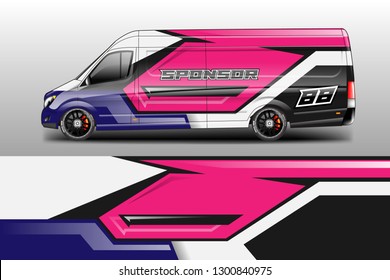 Car decal van designs . Wrap designs vector . Cargo van decal, truck and car wrap vector .