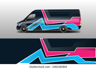 Car decal van designs . Wrap designs vector . Cargo van decal, truck and car wrap vector .