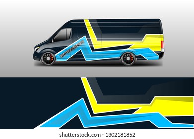 Car decal van designs . Wrap designs vector . Cargo van decal, truck and car wrap vector .