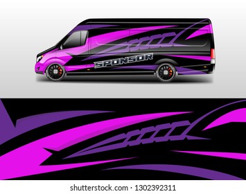 Car decal van designs . Wrap designs vector . Cargo van decal, truck and car wrap vector .