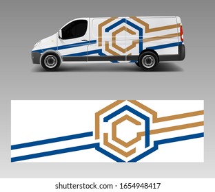 Car decal van designs . Wrap designs template vector.