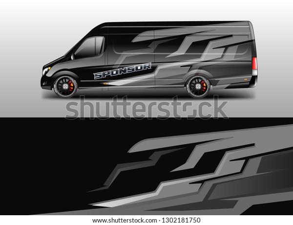 Car decal van designs . Wrap\
designs vector . Cargo van decal, truck and car wrap vector\
.