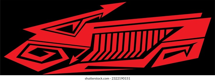 calcomanía del coche en estilo de arte vectorial