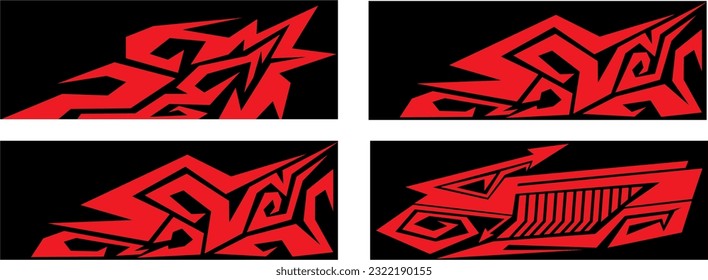 car decal in vector art style