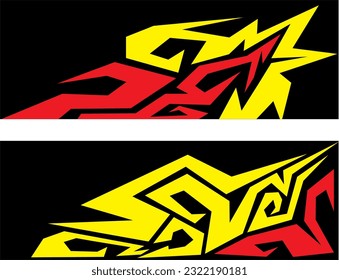 calcomanía del coche en estilo de arte vectorial