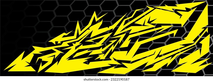 car decal in vector art style