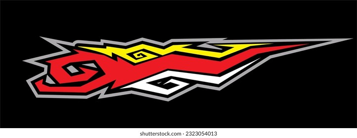 car decal in vector art style