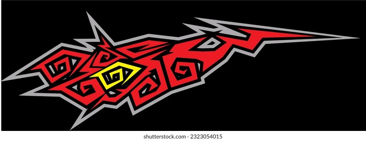 car decal in vector art style