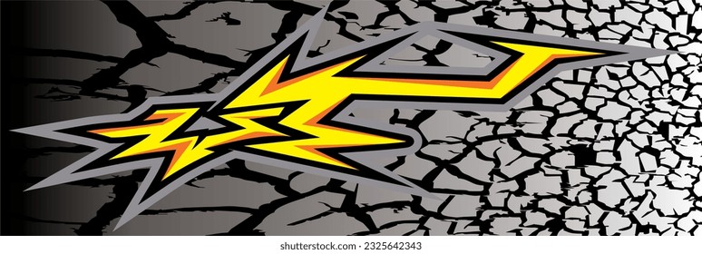 car decal in vector art style