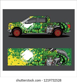 Car decal vector, Barong abstract racing designs for vehicle Sticker vinyl wrap