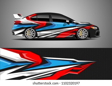 Car decal vector, graphic abstract racing designs for vehicle Sticker vinyl wrap