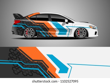 Car Decal Vector, Graphic Abstract Racing Designs For Vehicle Sticker Vinyl Wrap