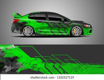 Car decal vector, graphic abstract racing designs for vehicle Sticker vinyl wrap