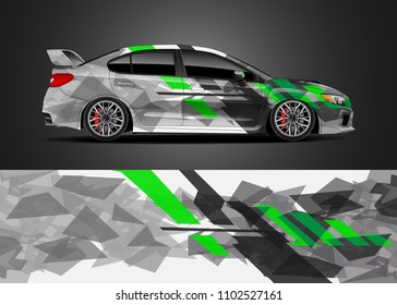 Car decal vector, graphic abstract racing designs for vehicle Sticker vinyl wrap