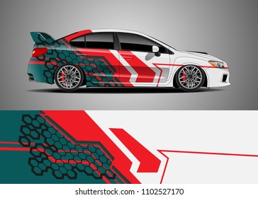 Car decal vector, graphic abstract racing designs for vehicle Sticker vinyl wrap