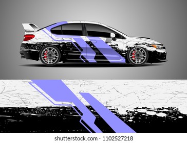 Car decal vector, graphic abstract racing designs for vehicle Sticker vinyl wrap