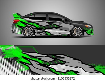 Car decal vector, graphic abstract racing designs for vehicle Sticker vinyl wrap