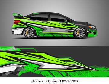 Car decal vector, graphic abstract racing designs for vehicle Sticker vinyl wrap