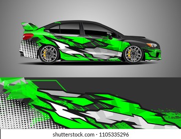 Car decal vector, graphic abstract racing designs for vehicle Sticker vinyl wrap