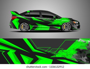 Car decal vector, graphic abstract racing designs for vehicle Sticker vinyl wrap