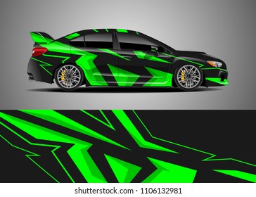 Car decal vector, graphic abstract racing designs for vehicle Sticker vinyl wrap