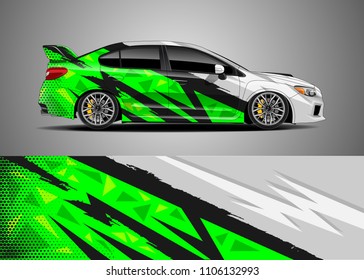 Car decal vector, graphic abstract racing designs for vehicle Sticker vinyl wrap