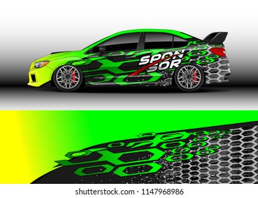 Car decal vector, graphic abstract racing designs for vehicle Sticker vinyl wrap