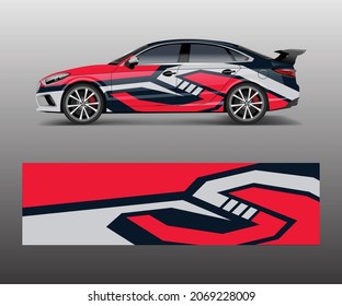 Car decal vector, graphic abstract racing designs for vehicle Sticker vinyl wrap